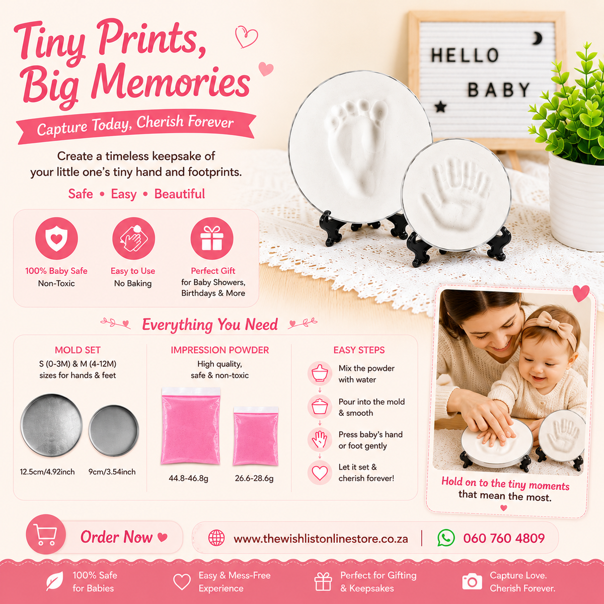 Baby hand mold - Assorted colors and sizes