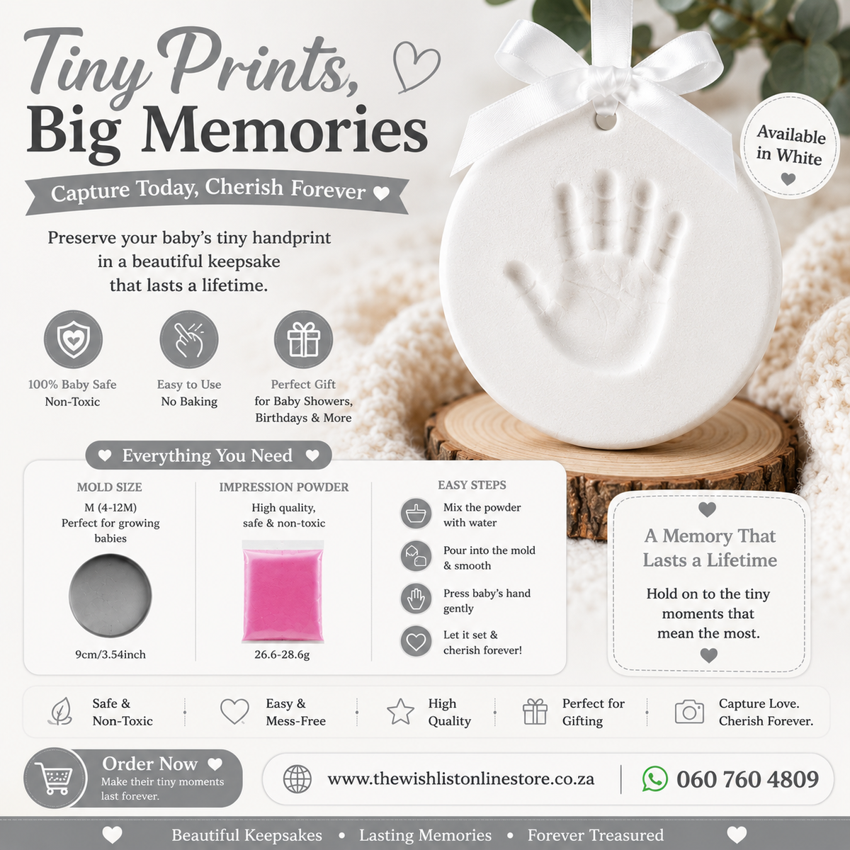 Baby hand mold - Assorted colors and sizes
