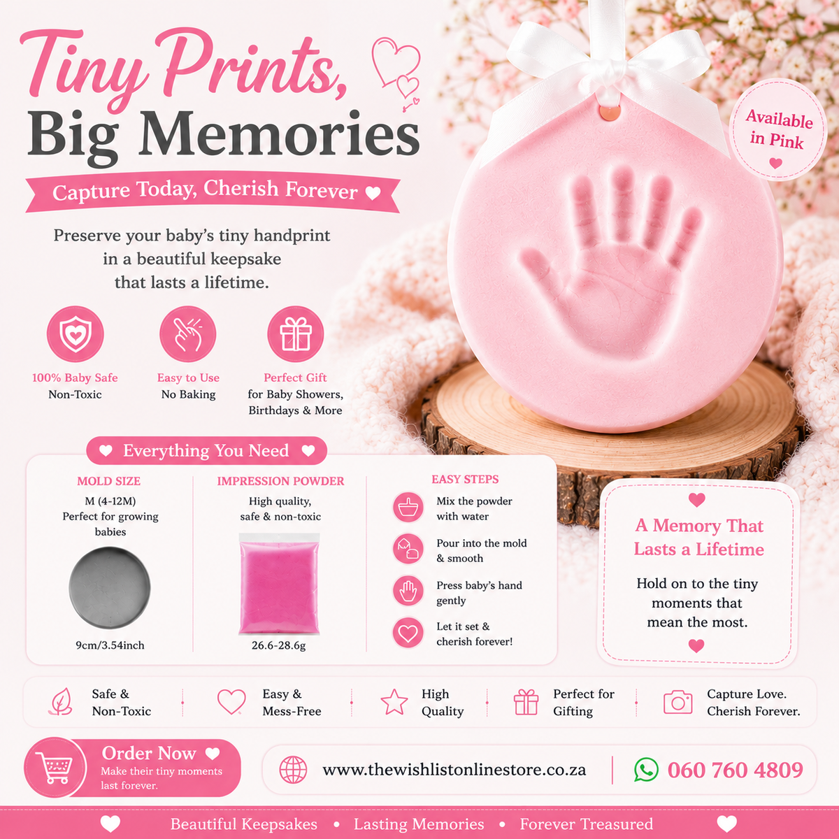 Baby hand mold - Assorted colors and sizes