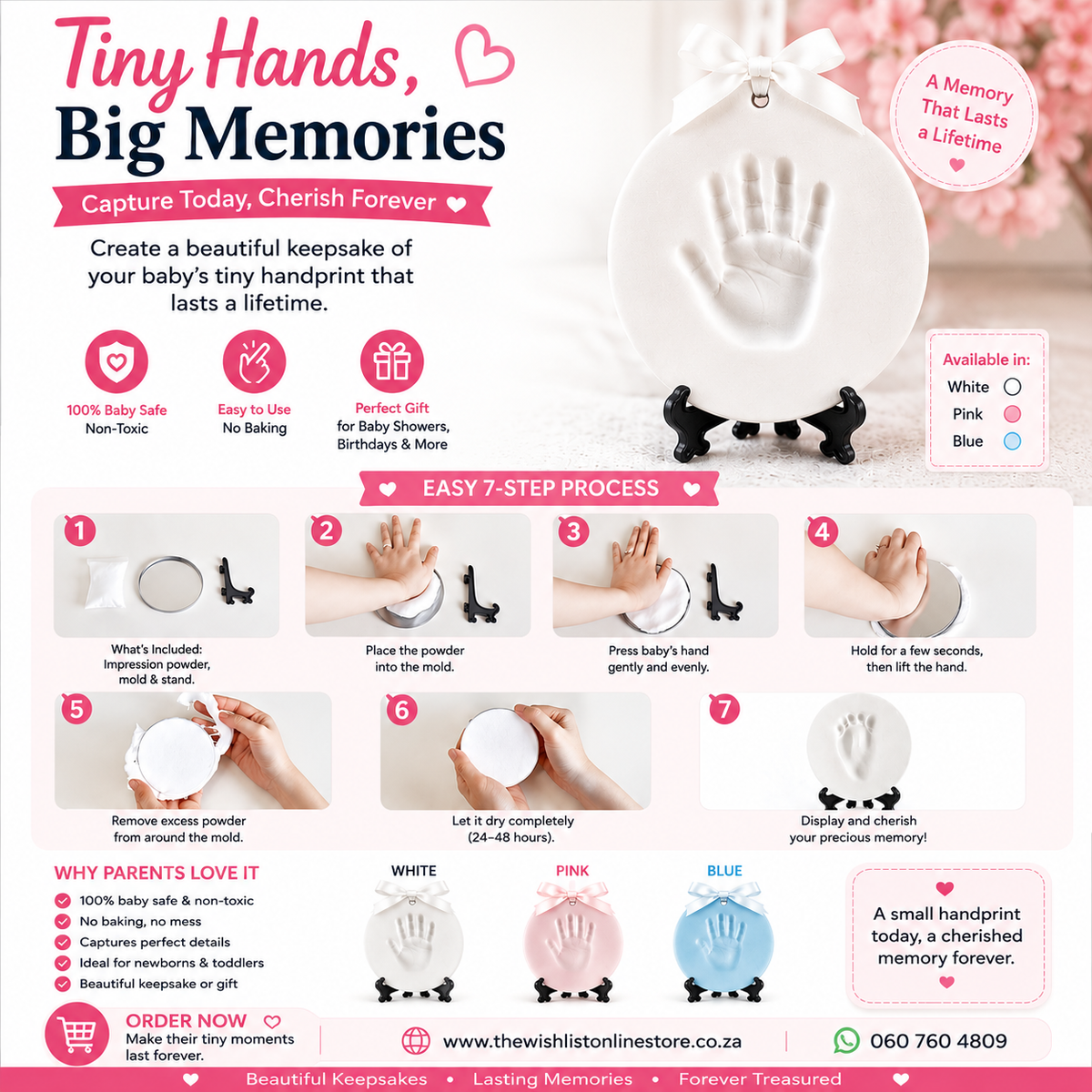 Baby hand mold - Assorted colors and sizes
