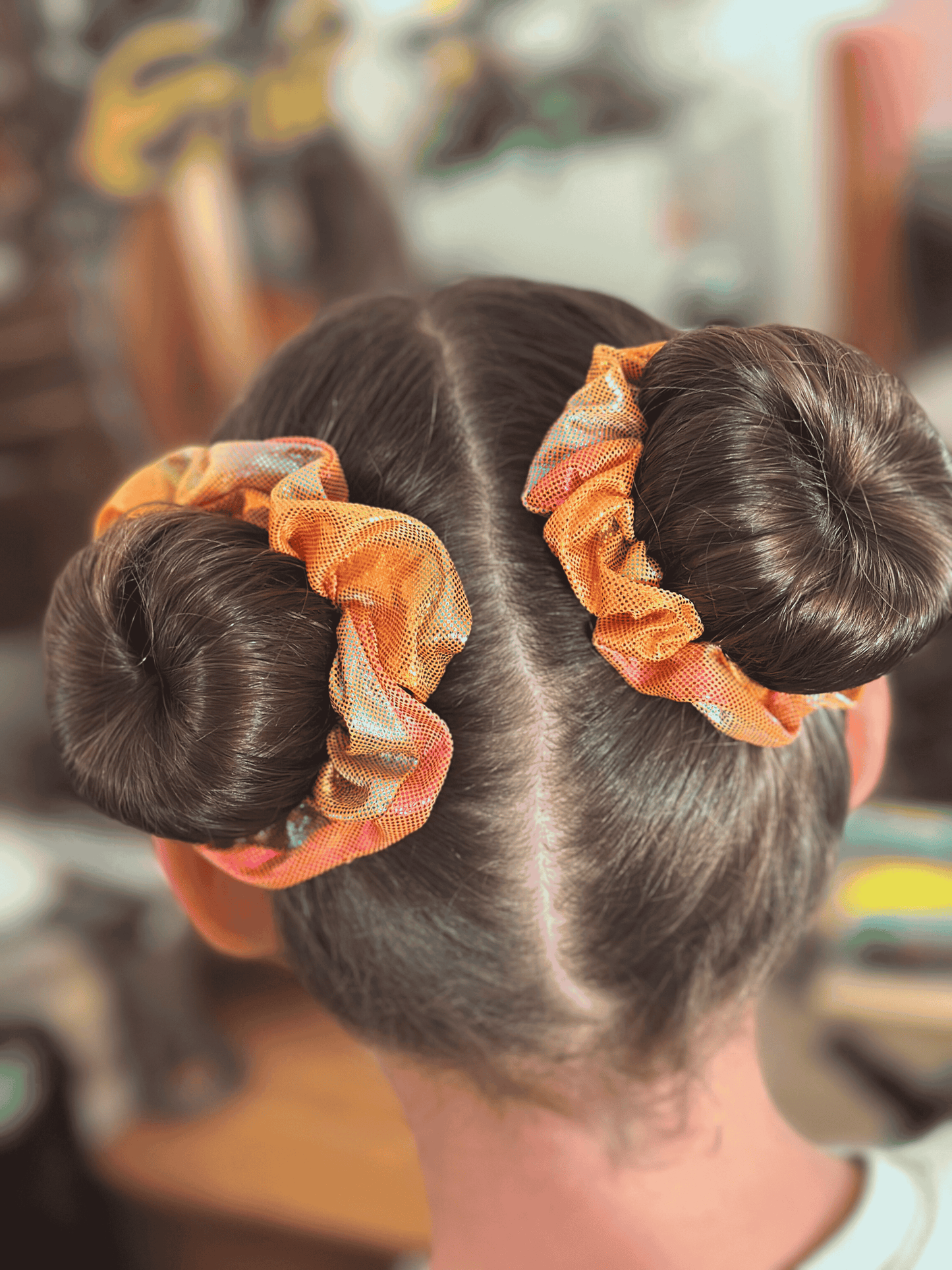 Glitter colorfully scrunchies for girls 2pcs